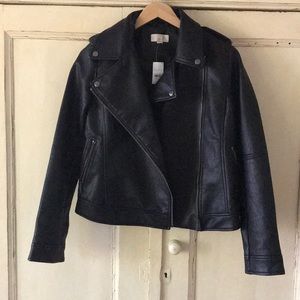NWT Loft Faux Motorcycle Leather Jacket
